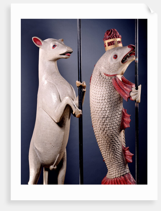 Heraldic Salmon and Ram. England, early 16th century by Unknown