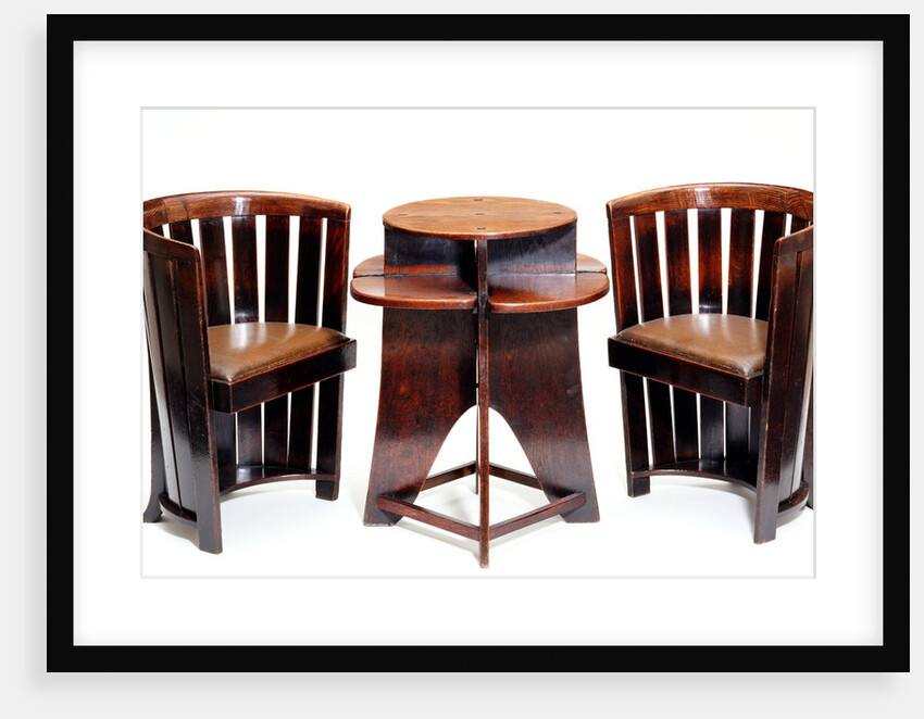 Domino Table and Chairs by Charles Rennie Mackintosh