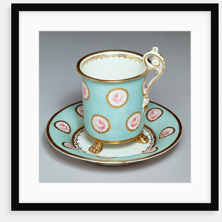 Chocolate cup and saucer by William Billingsley