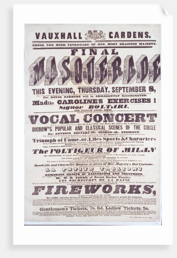 Vauxhall gardens- final masquerade by William Spencer Johnson