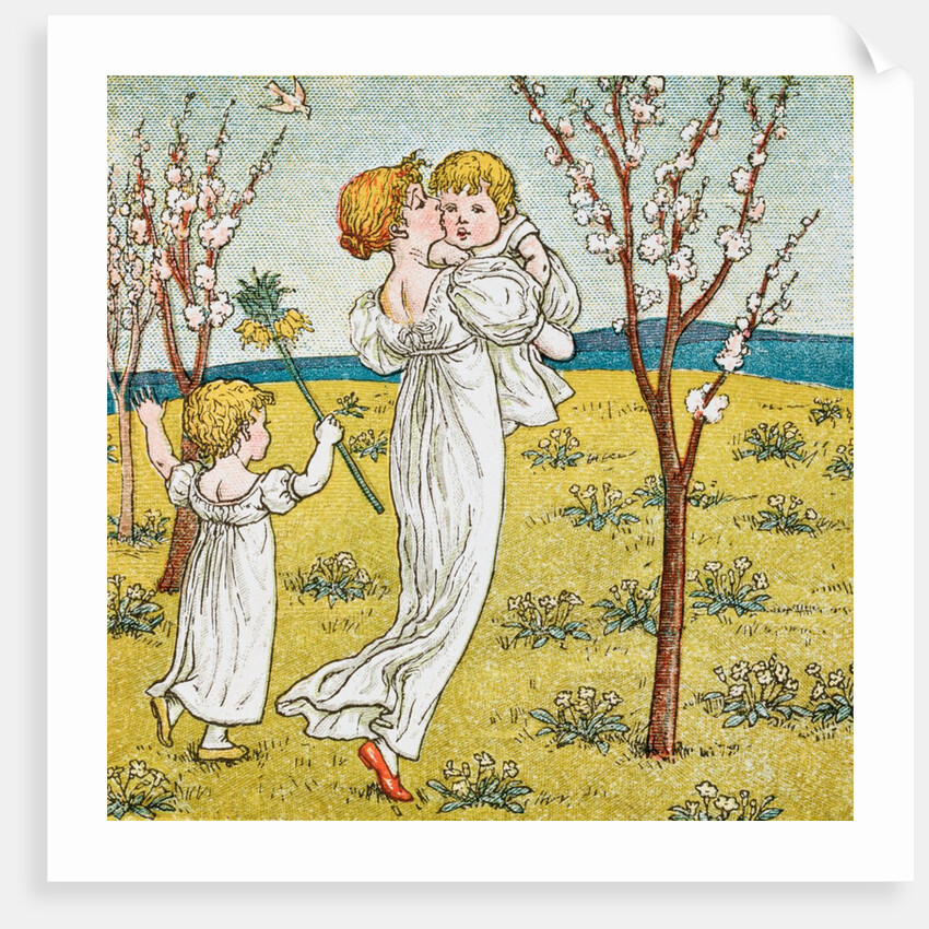Mother and children by Kate Greenaway