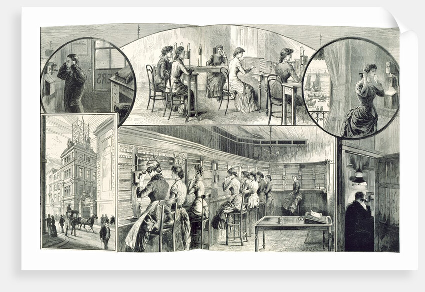 The Telephone Exchange in Londo by Anonymous