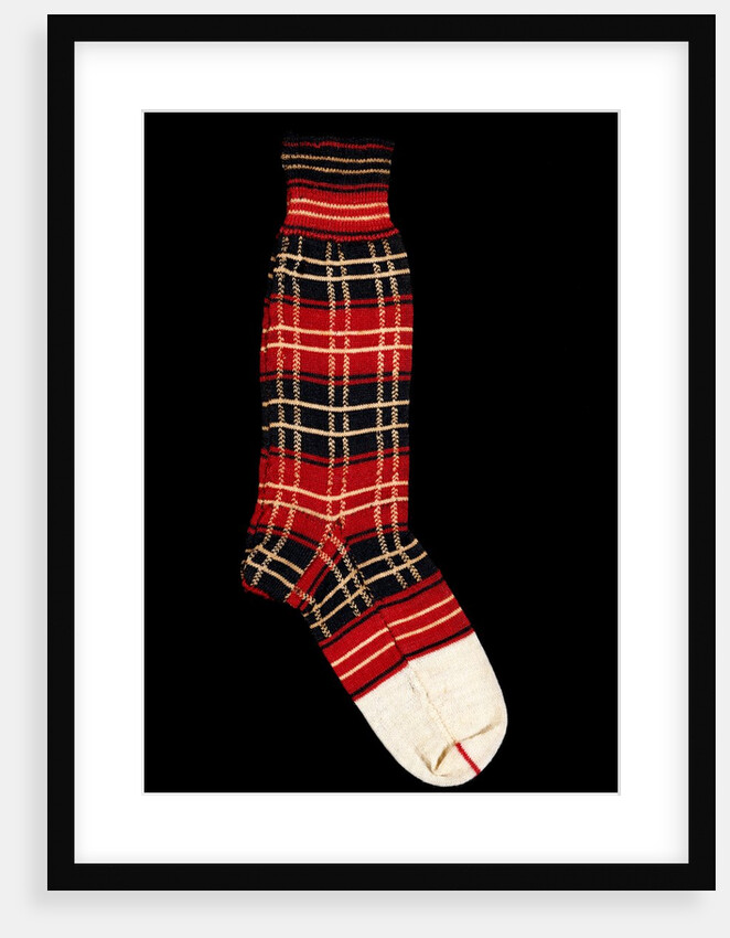 Child's tartan sock by W. H. Morley