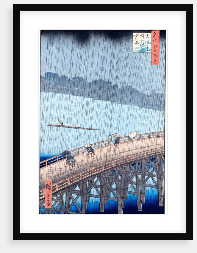 Sudden Shower at Ohashi Bridge by Utagawa Hiroshige I