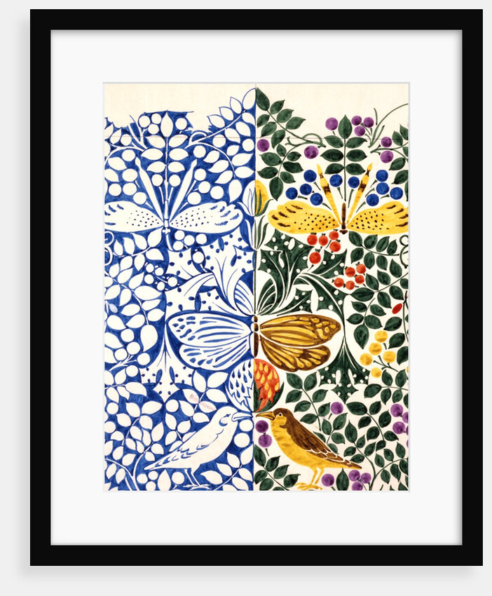 Butterflies and birds design by Charles Francis Annesley Voysey