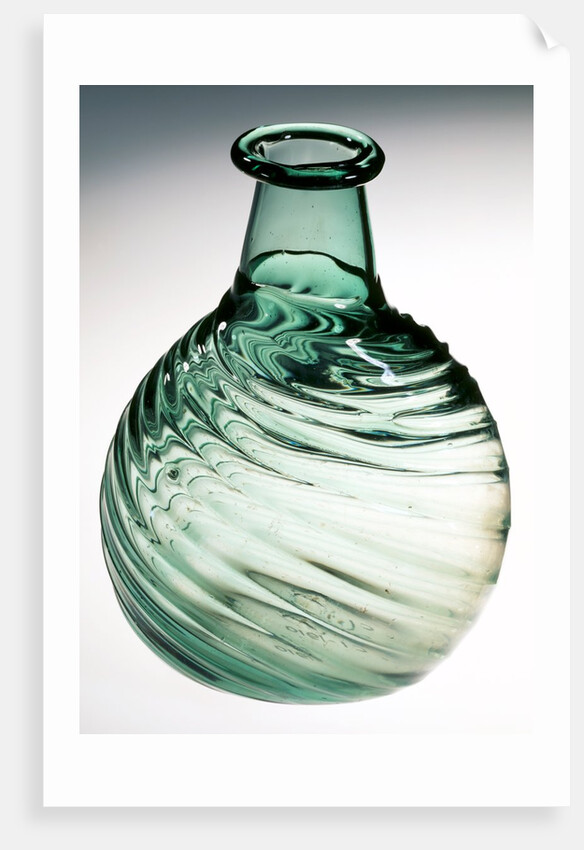 Green Glass Flask. England, 1580-1620 by Unknown