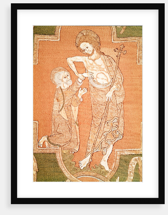 The Syon Cope, detail showing  St Thomas Placing His  Fingers in Christ's Wounds. England, early 14th century by Anonymous