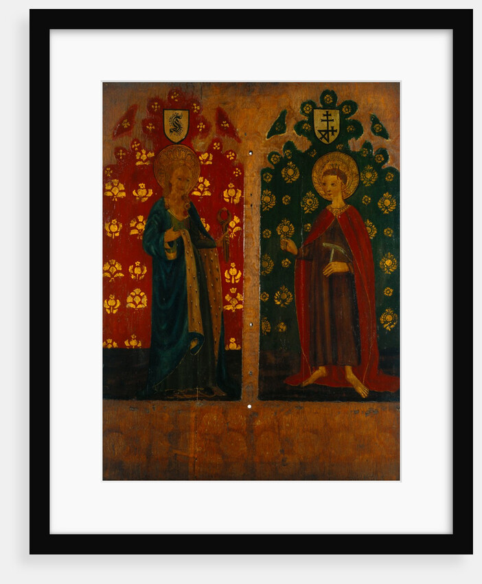 Painted rood screen with St Agatha & St William of Norwich by Unknown