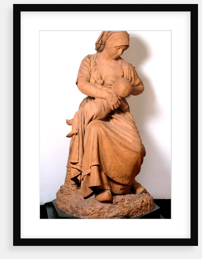 Peasant woman nursing her baby by Jules Dalou