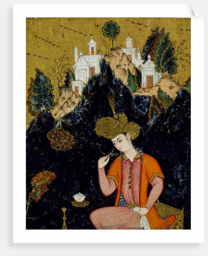 Persian prince seated on throne. India, 1600 by Unknown