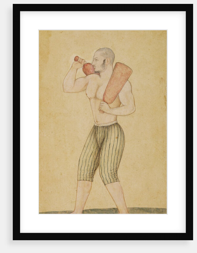 Wrestler with Indian clubs by Hunhar