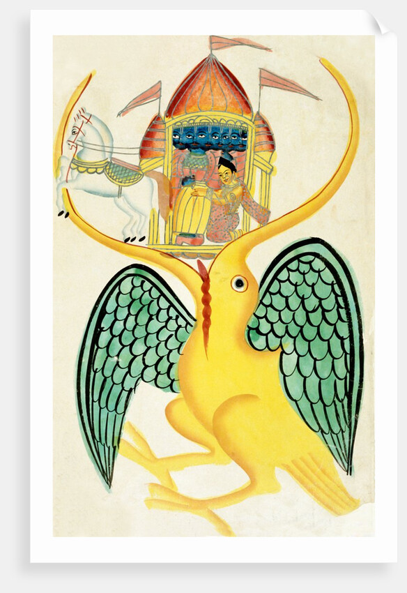 Ravana and Sita in the Beak of Jatay. Calcutta, India, late 19th century by Unknown