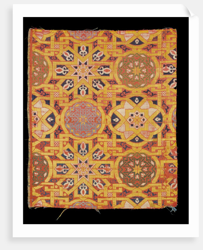 Interlaced stars and rosettes textile by Unknown