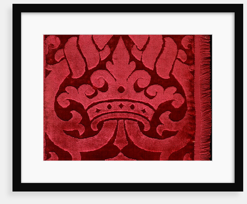 Velvet with Crown Motif. Italy, 19th century by Unknown