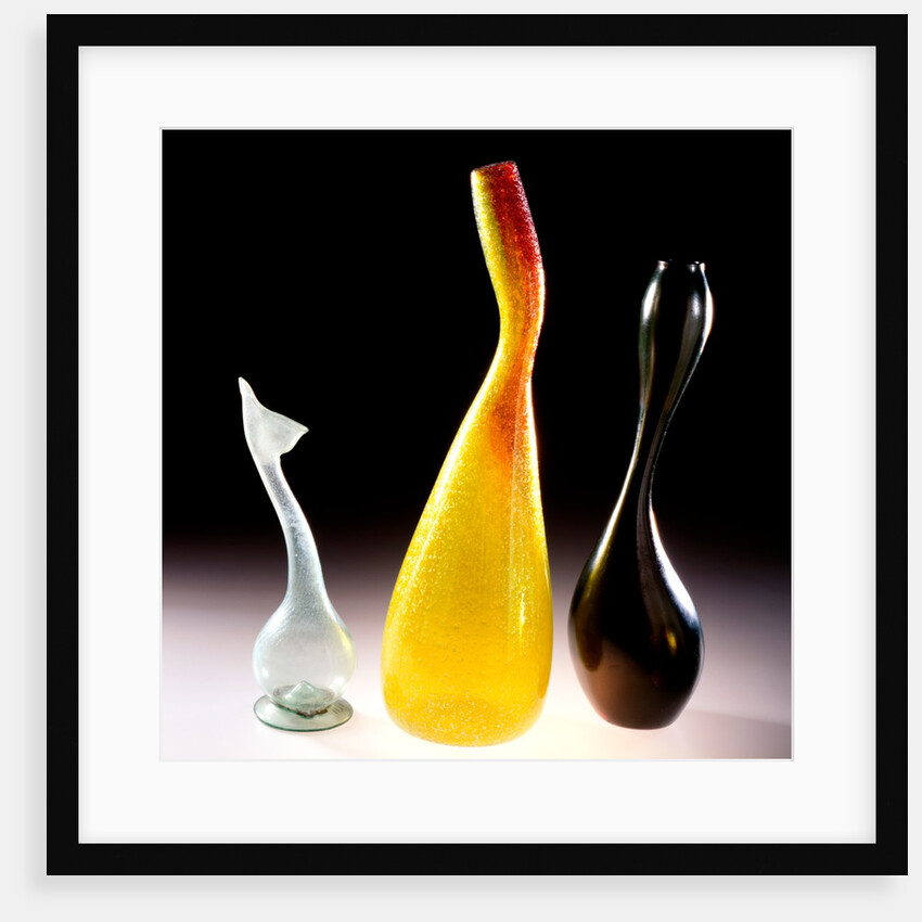 Perfume sprinkler and two vases by Unknown