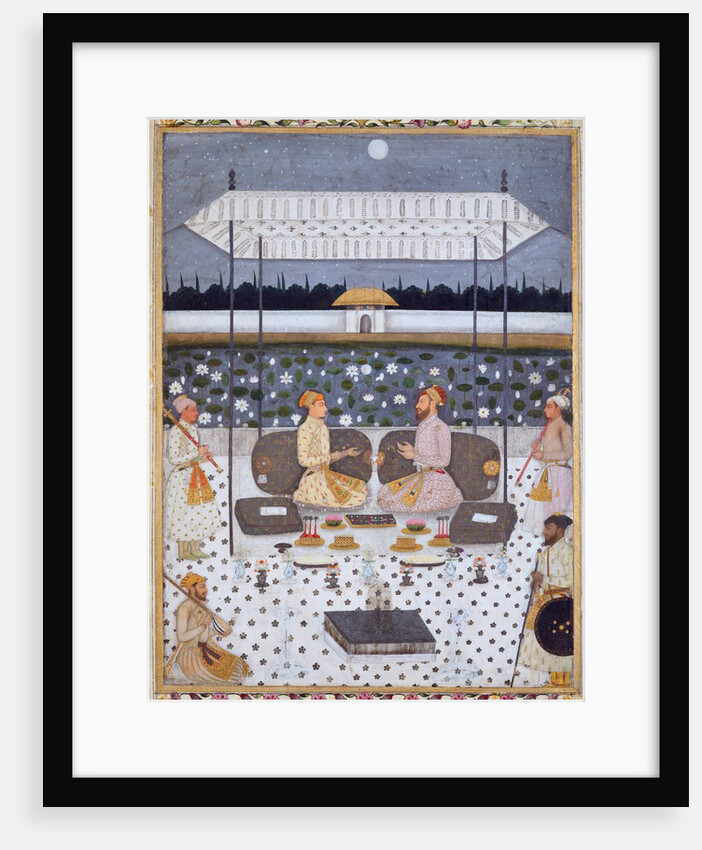 Princes Seated Next to a River in the Moonlight. Murshidabad, India, 18th century by Unknown
