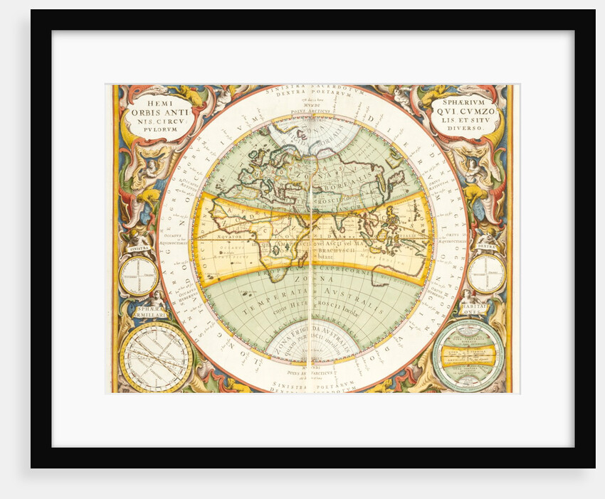 Map of The World by Andreµ  Cellarius