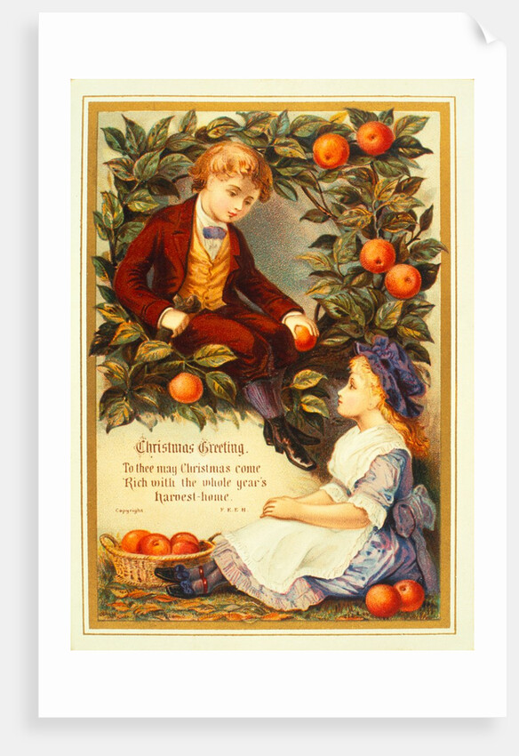 Victorian Christmas Card. England, 19th century by Anonymous