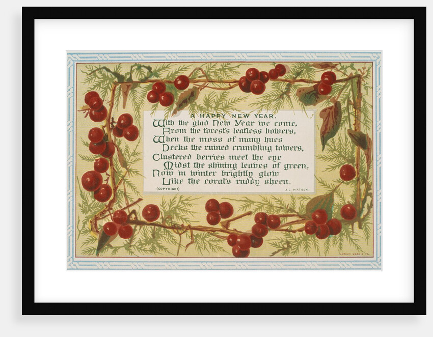 Victorian Christmas Card. England, 19th century by Anonymous