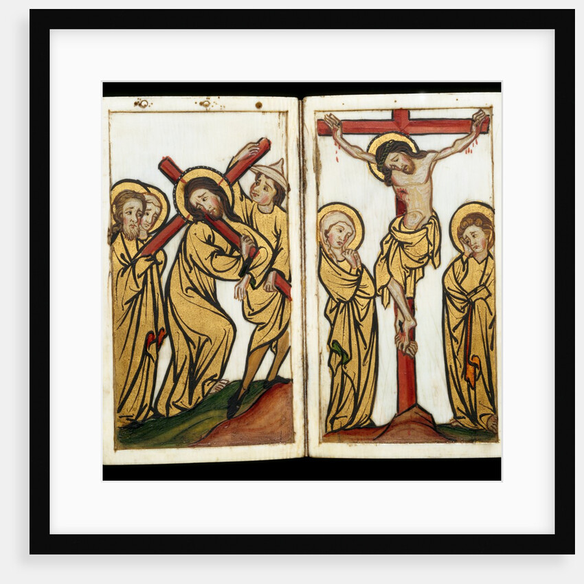 Christ carrying the Cross and The Crucifixtion. Germany, mid-14th century by Anonymous