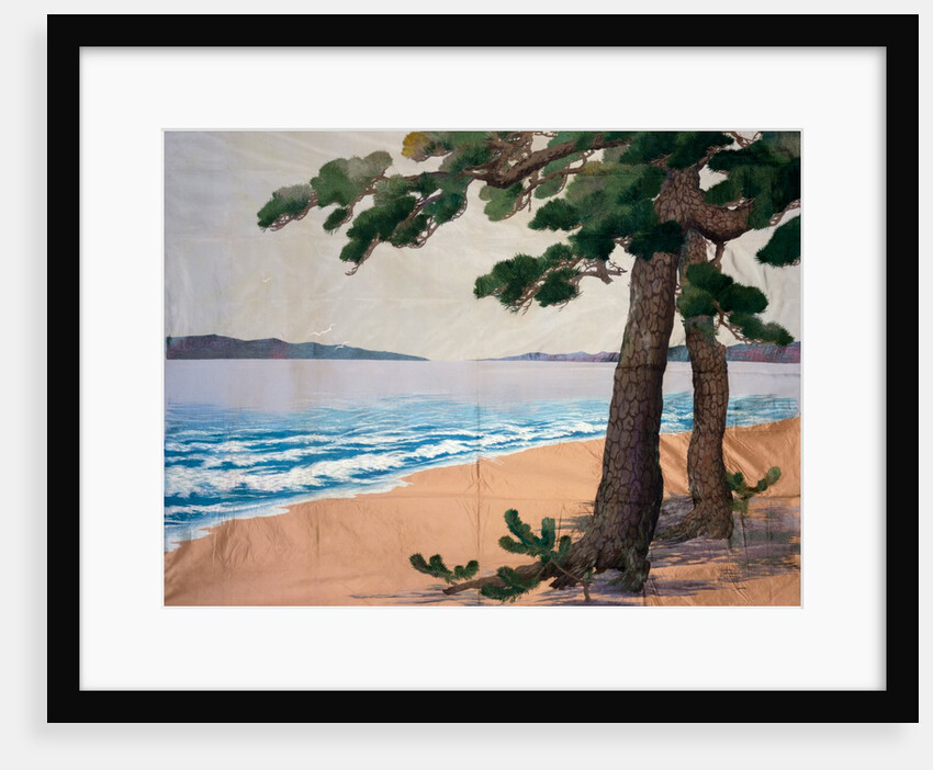 Hanging, Pine Trees on the Seashore. Japan, 19th century by Unknown
