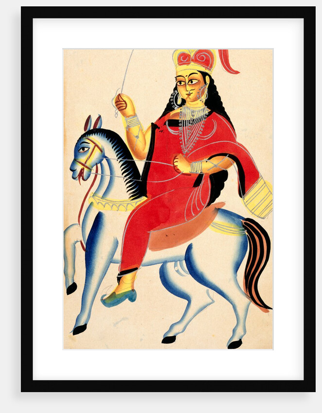 The Rani of Jhansi on Horseback. Calcutta, India, late 19th century by Unknown