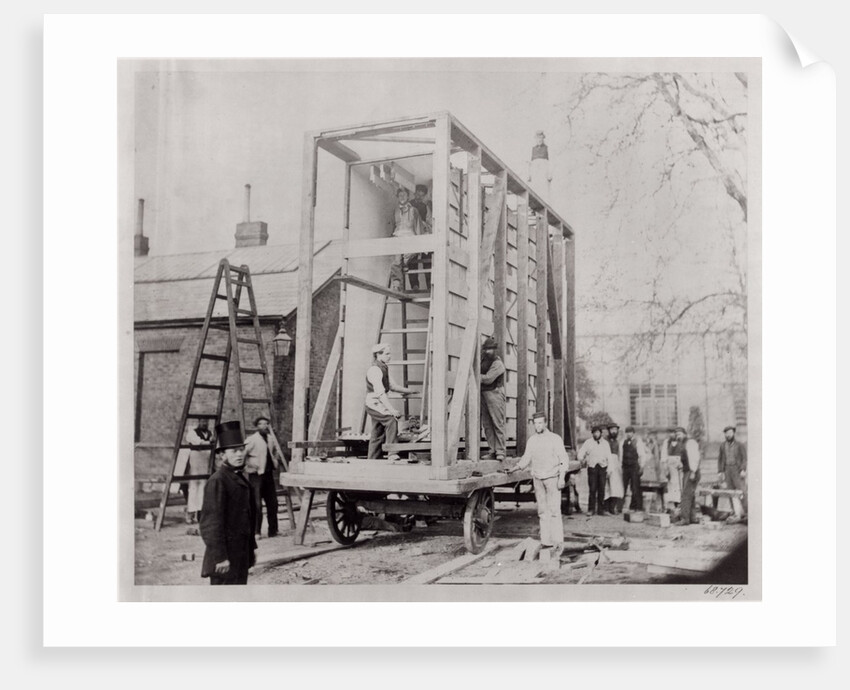 Royal Engineers making the crate used to transport Raphael Cartoons from Hampton Court by Charles Thurston Thompson