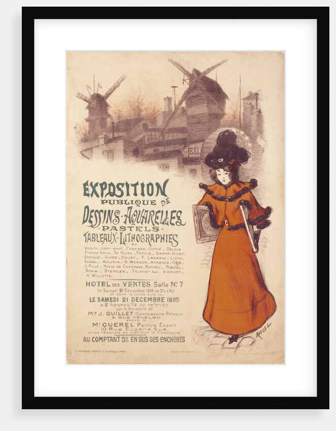 Exhibition publique de Dessins aquarelles, pastels, tableaux, lithographies by Alfred Roedel
