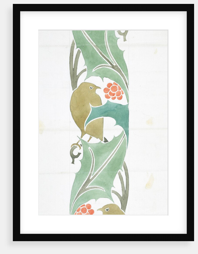 Bird textile design by Charles Francis Annesley Voysey