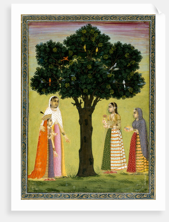 A young princess and her companions. India, 18th century by Unknown