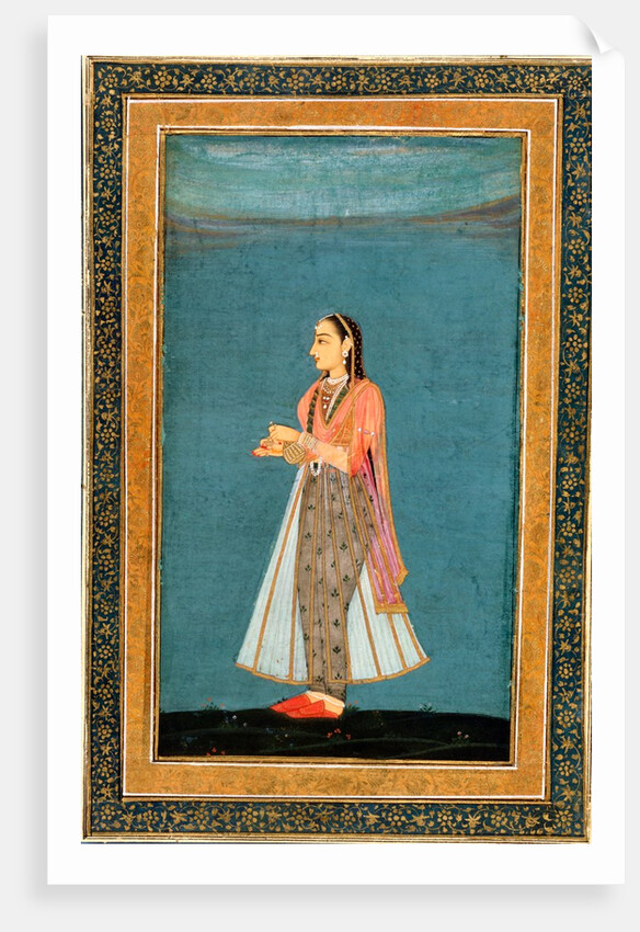 A lady with a wine flask and cup by Unknown