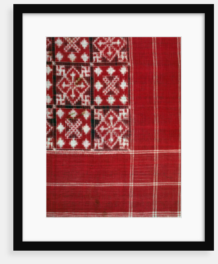 Handkerchief, detail. Andhra Pradesh, India, mid-20th century by Unknown