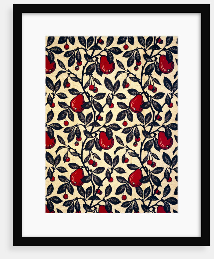 Pears and Cherries furnishing fabric by Bruce James Talbert