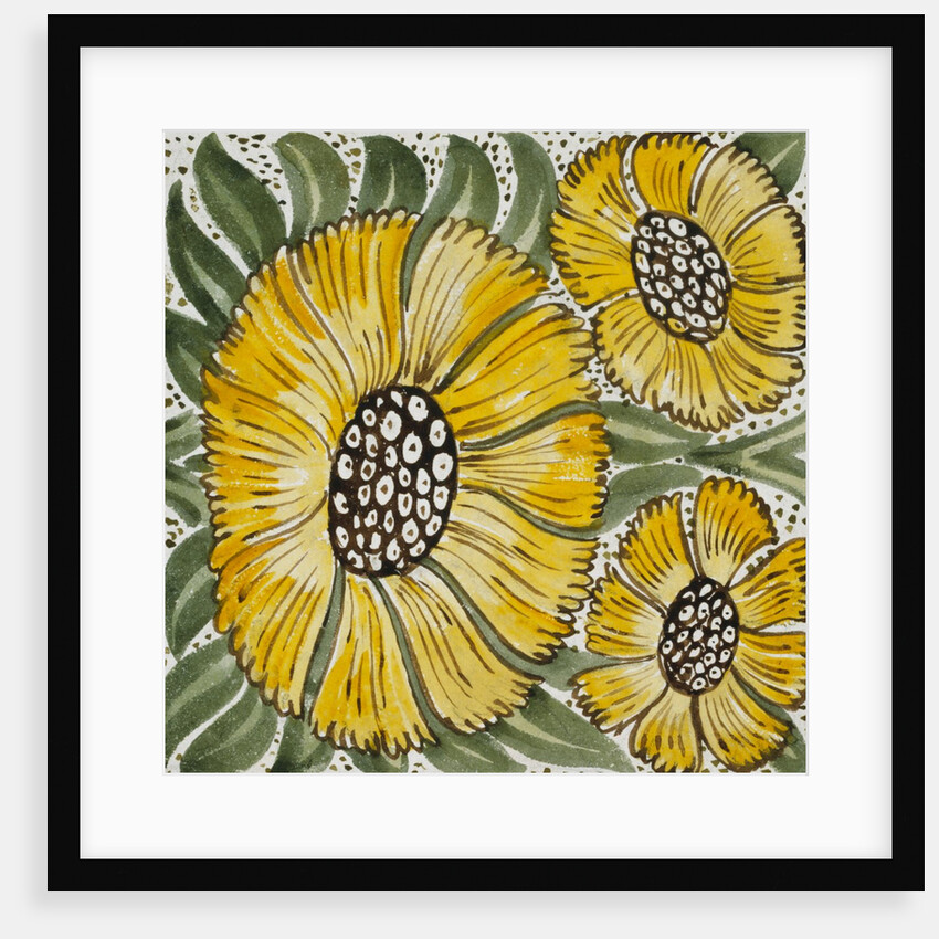 Yellow flowers by William Frend De Morgan