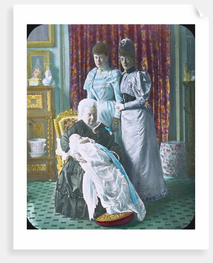 Queen Victoria, Prince Edward, Princess Mary and Princess Alexandra by Unknown