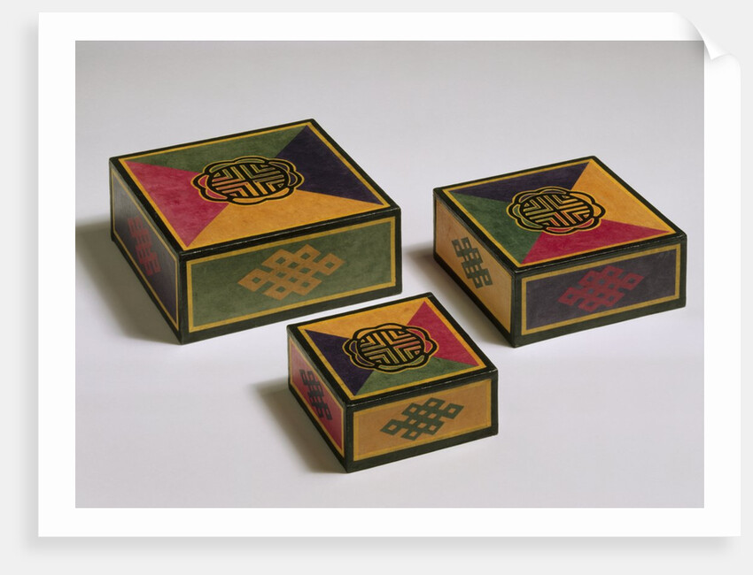 Group of three square boxes by Jin-sun Kim