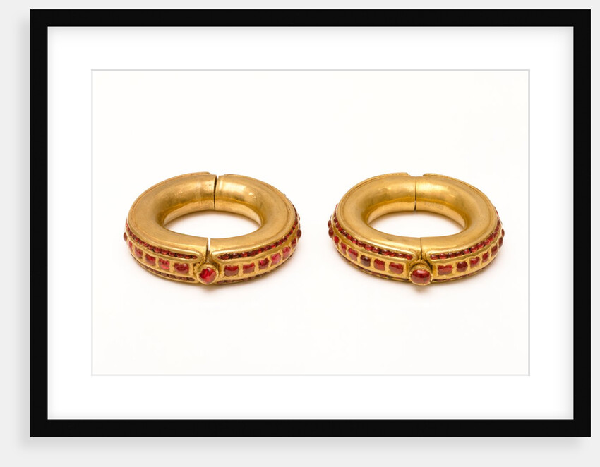 Pair of bangles set with rubies by Unknown