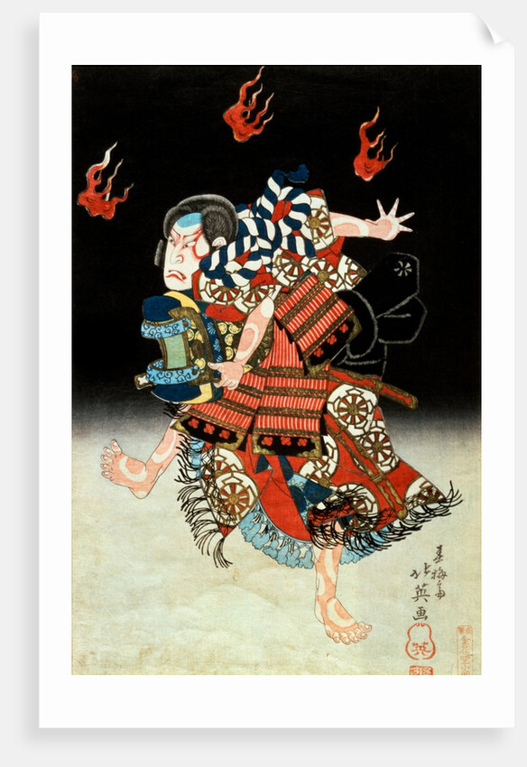 Nakamura Shikan II as Tadanobu by Shunbaisai Hokuei