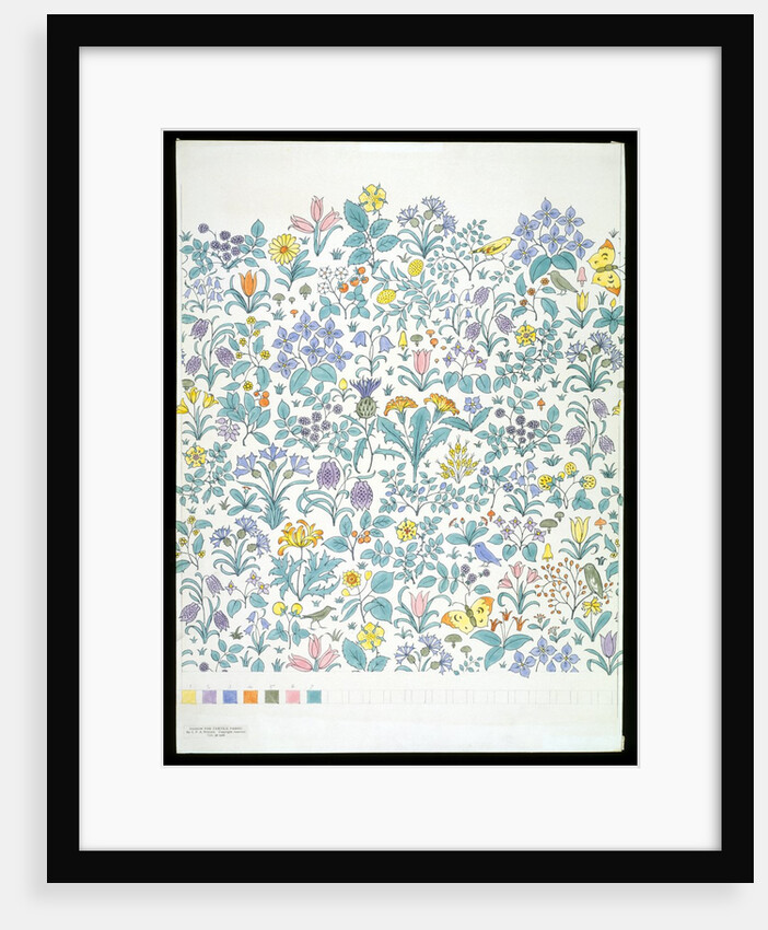 Design for a printed textile by C.F.A. Voysey