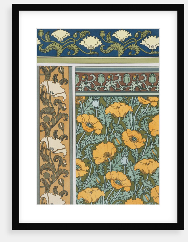 Poppies wallpaper by Eugene Grasset