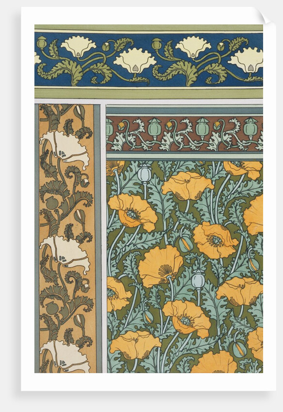 Poppies wallpaper by Eugene Grasset