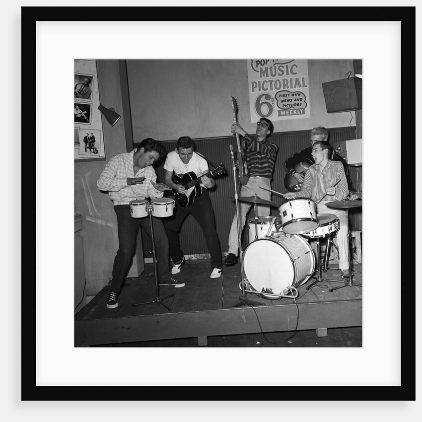 Cliff Richard and the Shadows during the filming of Expresso Bongo by Harry Hammond