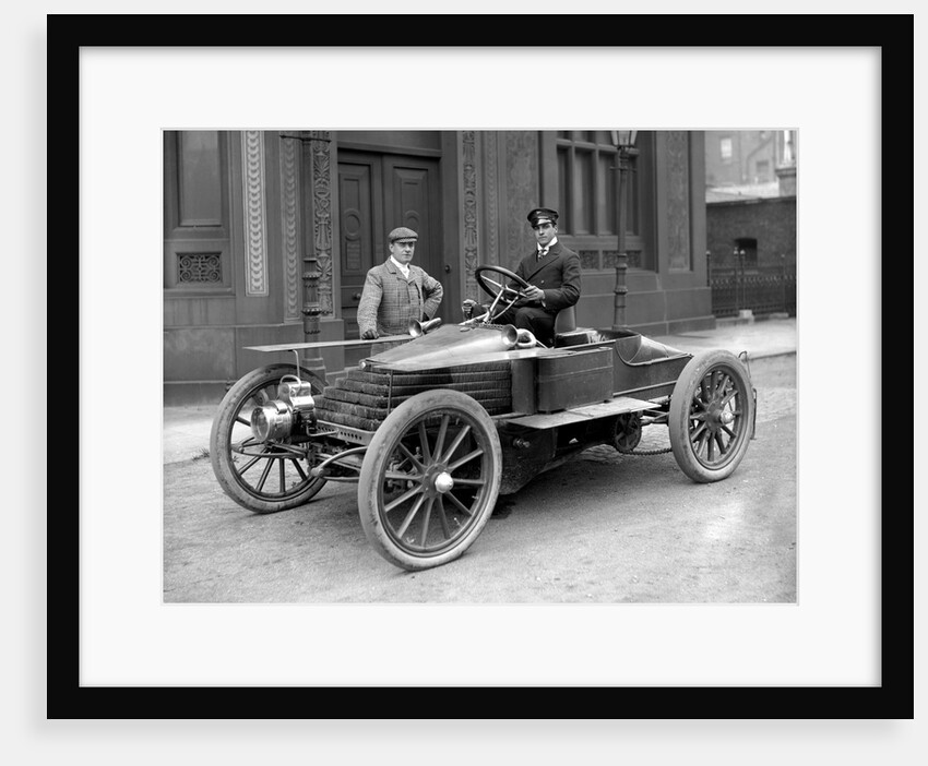 Graham White in racing car by Lafayette Portrait Studios