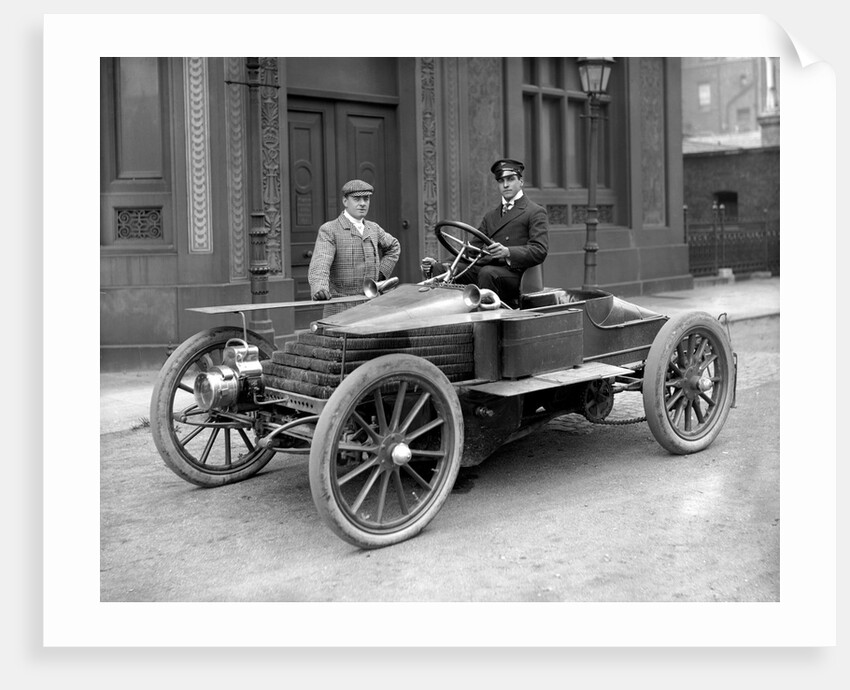 Graham White in racing car by Lafayette Portrait Studios