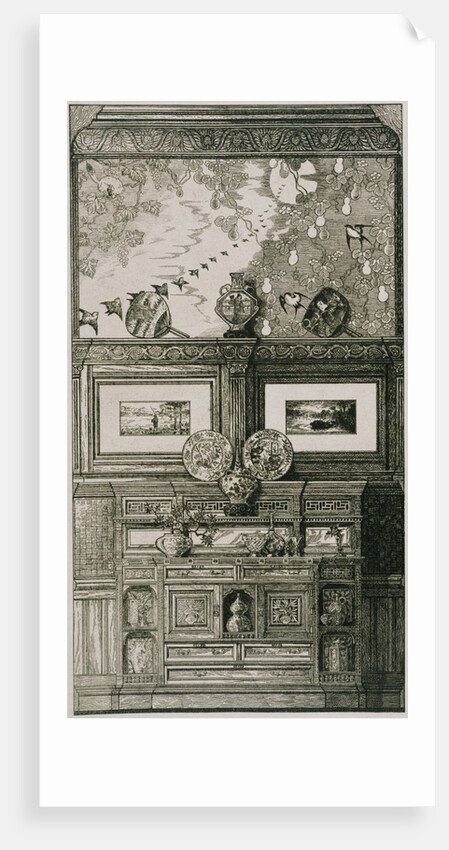 Wall Panelling and Display Cabinet by Anonymous