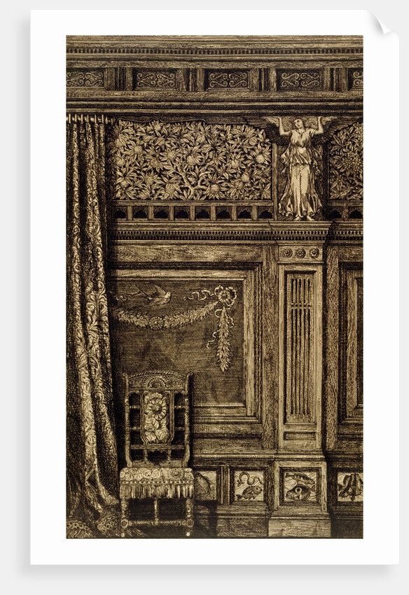 Panelled room with chair by Anonymous