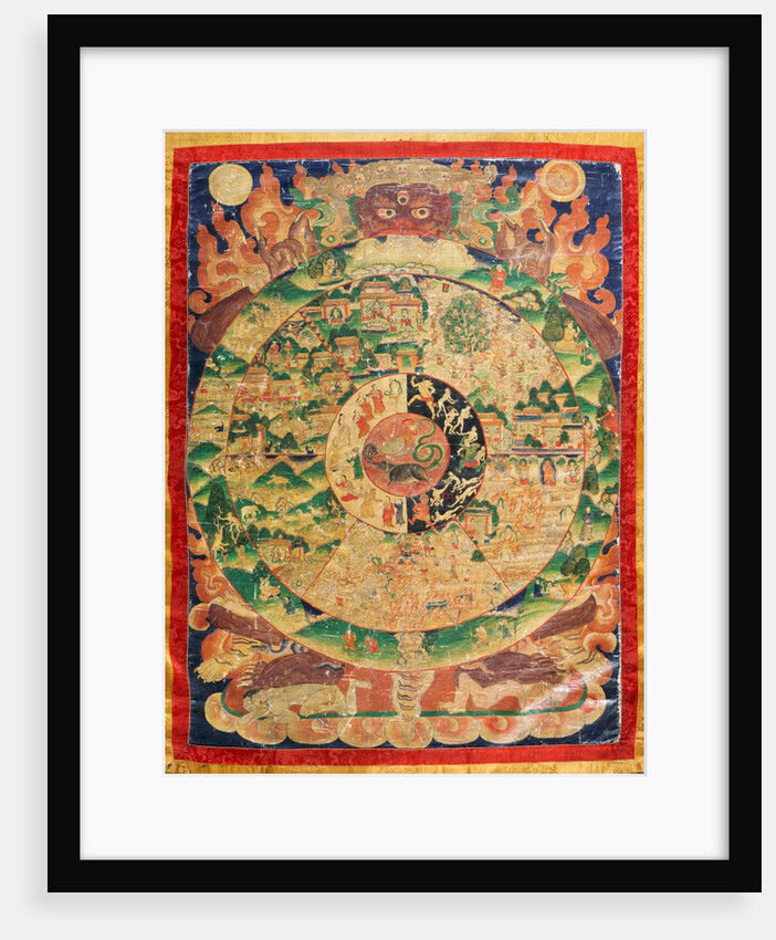 Tangka, The Wheel of Life. Tibet, 20th century by Anonymous