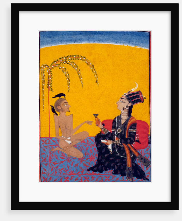 Laila visiting her lover Majnun in the desert. North India, 1730 by Unknown
