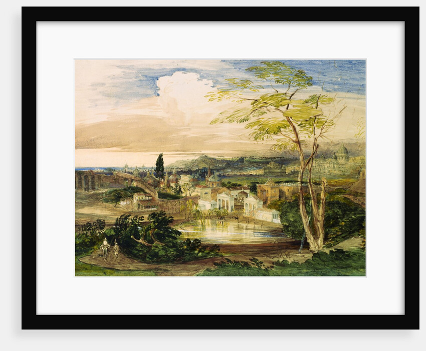 Rome from Borghese Gardens by Samuel Palmer