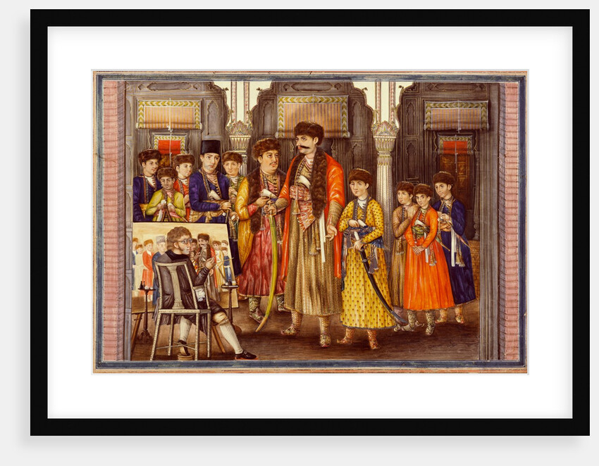 Tilly Kettle painting the portraits of Shuja ud-Daula and his 10 sons. Lucknow, India, early 19th century by Unknown